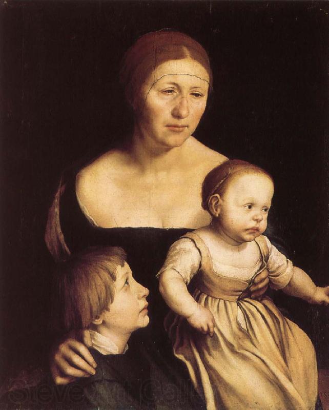 Hans Holbein Konstnarens with wife Katherine and Philipp